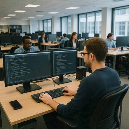 Computer office enterprise room developer-1